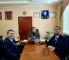 Глава муниципального образования п. Михайловский А.М. Романов встретился с представителями Газпромбанка, обсудили текущие рабочие вопросы